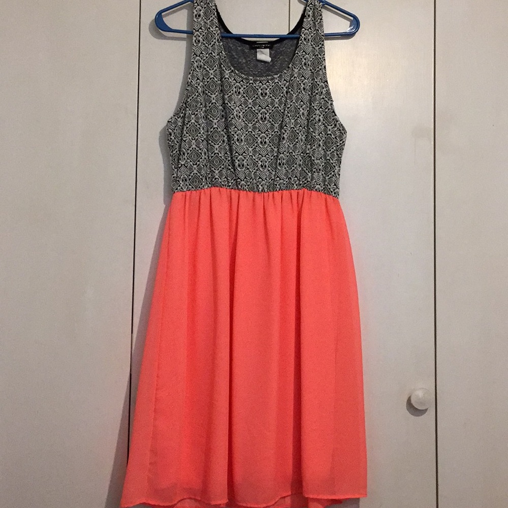 Neon peach dress